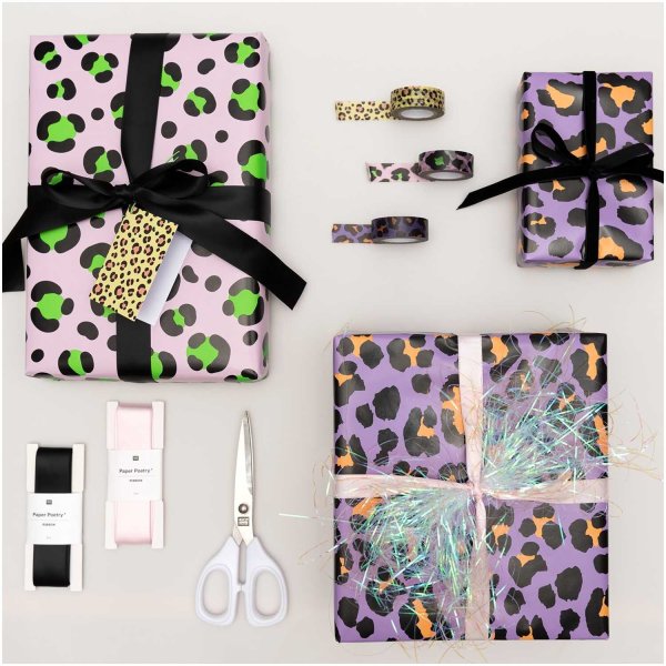 Geschenkpapier - Leo - lila - Acid Leo - Rico Design