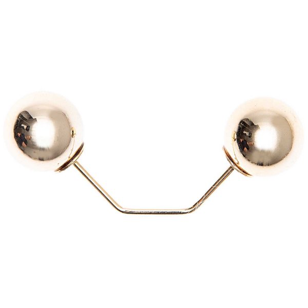Zwei Perlen Pin - gold - 65mm