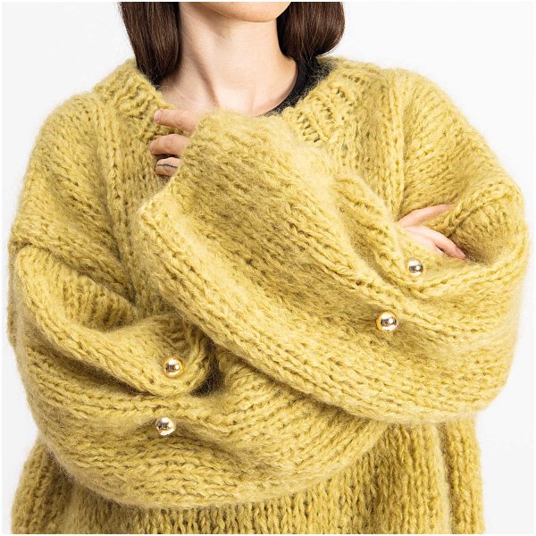 Zwei Perlen Pin - gold - 95mm