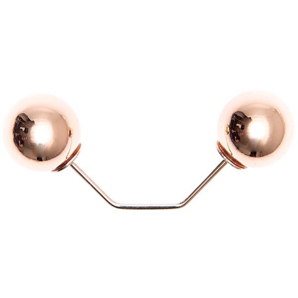 Zwei Perlen Pin - rosegold - 65mm