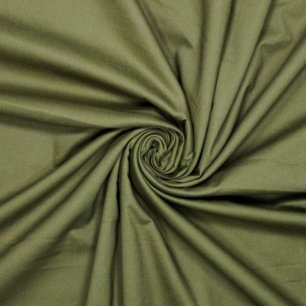 Baumwoll Stretch - uni - olive