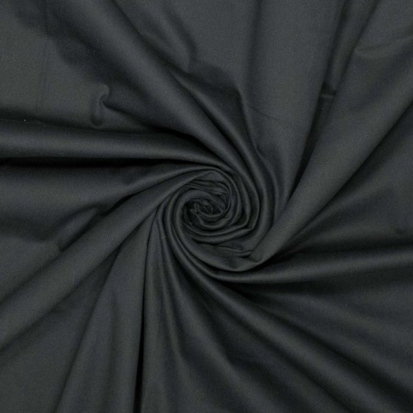 Baumwoll Stretch - uni - schwarz