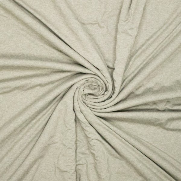 Viskosejersey - uni - khaki meliert