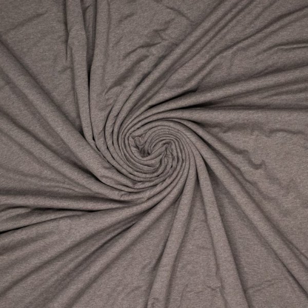 Viskosejersey - uni - taupe meliert