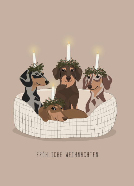 Postkarte - Advent Advent - Alfie´s Greetings
