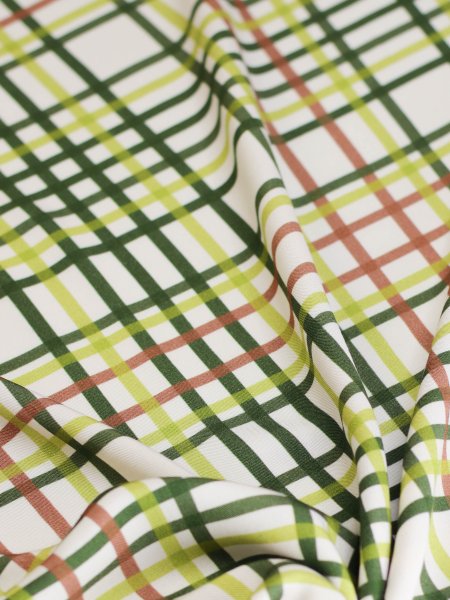 Viskose Twill mit LENZING™ ECOVERO™ Fasern - Vila Grid - willow grove - Mind the Maker