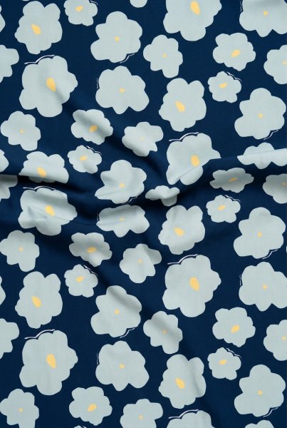 Viskose Twill mit LENZING™ ECOVERO™ Fasern - Like a Flower - blue - Mind the Maker