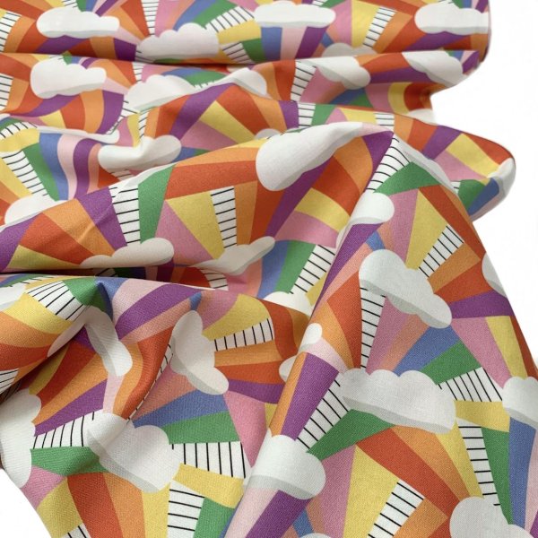 RESTSTÜCK 0,70m !!! - Bio Baumwolle - After the Rain - Happy Days - Cloud9fabrics