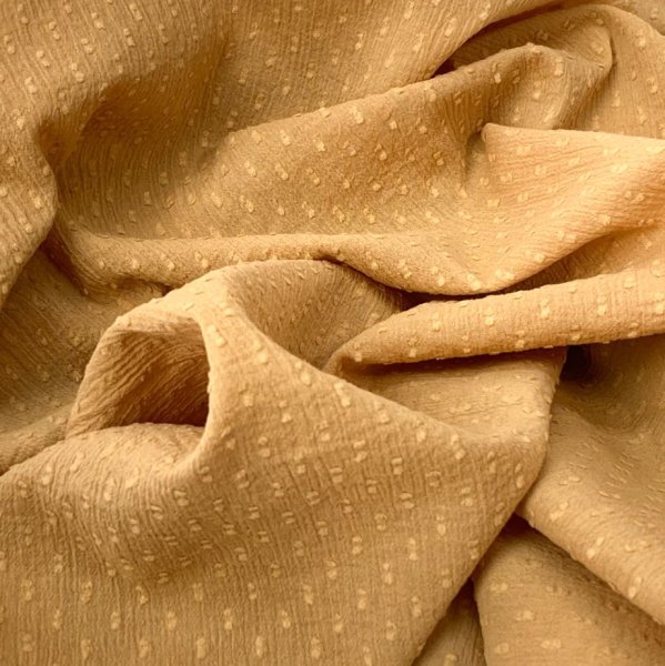 RESTSTÜCK 1,50m !!! - Baumwollkrepp - Aivy - caramel