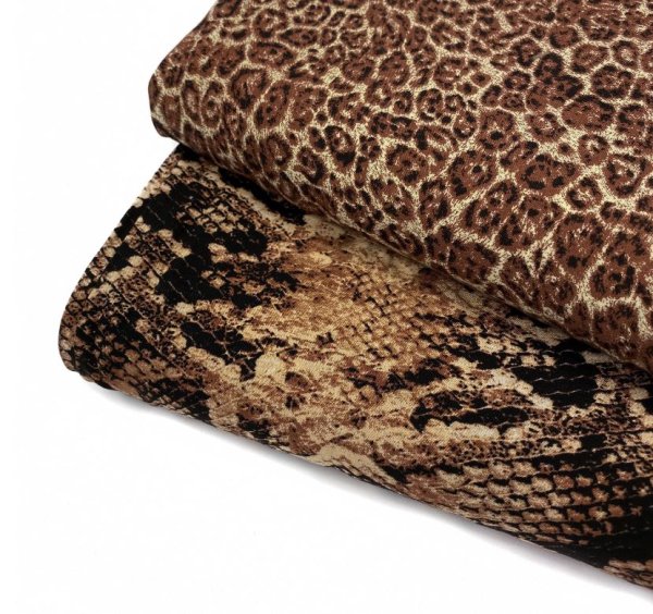 RESTSTÜCK 1,40m !!! - Viskose - animalprint - braun