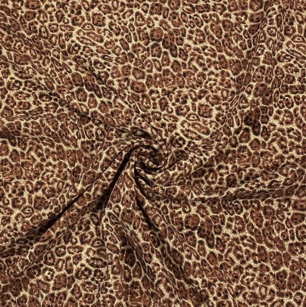 RESTSTÜCK 1,40m !!! - Viskose - animalprint - braun