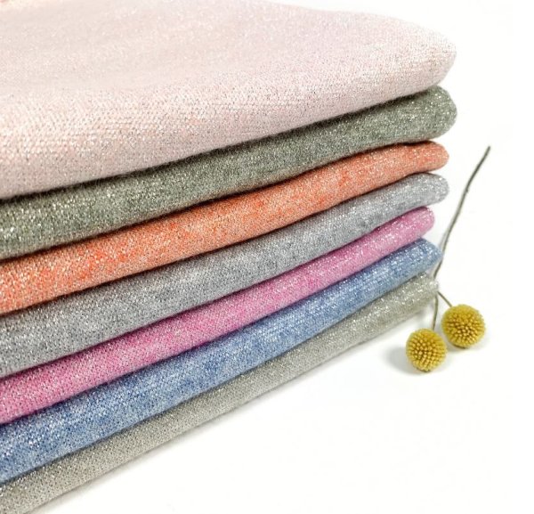 RESTSTÜCK 1,50m !!! - Viskose Strick - Asley - khaki melange Glitzer