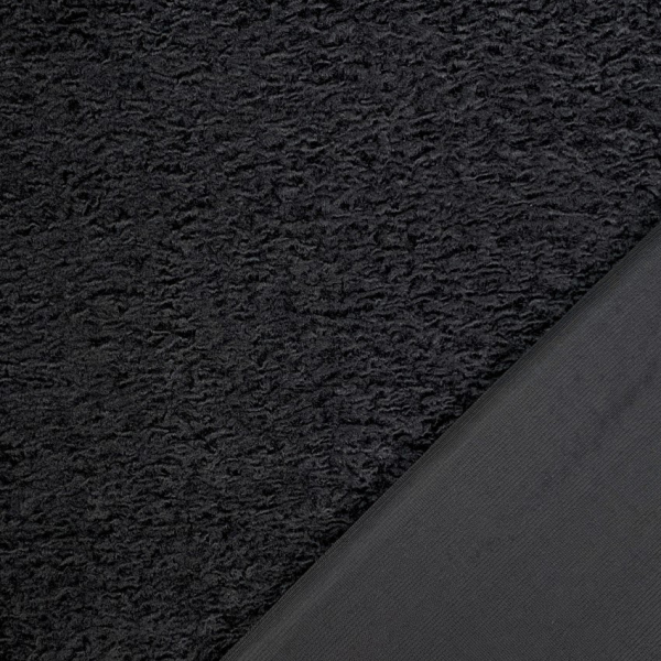 RESTSTÜCK 1,30m !!! - Mantelstoff - Astracan - black
