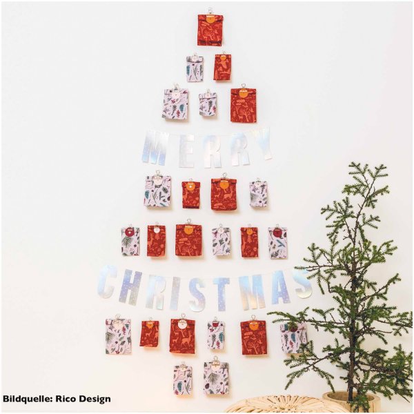 Baumwolle - Winterwald - rot - Nostalgic Christmas - Rico Design