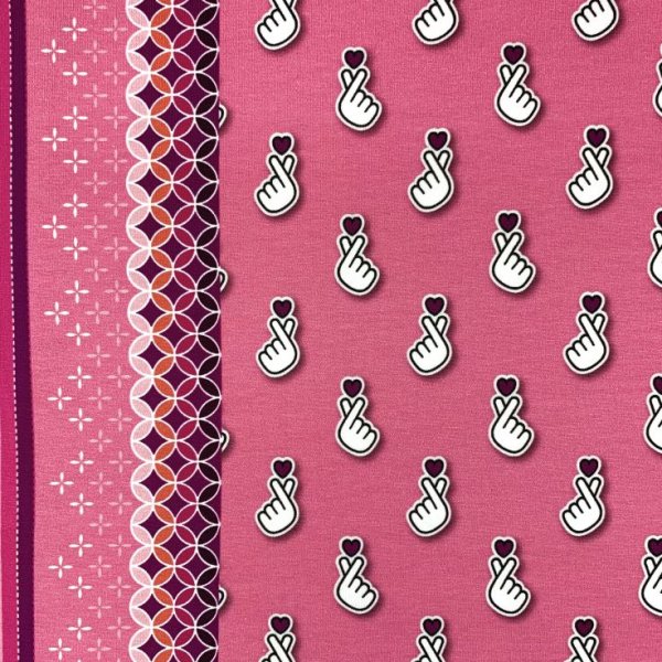 Bio Jersey - Baby Hearts - Col. 04 - rosa - Sakura - Hamburger Liebe - Albstoffe