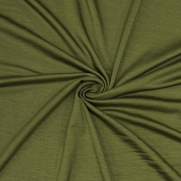 RESTSTÜCK 1,20m !!! - Bambus Jersey - uni - olive