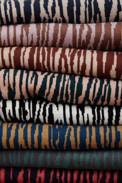 RESTSTÜCK 50cm !!! - Bio Jacquard - Bark - indigo night/dune - Mind the Maker