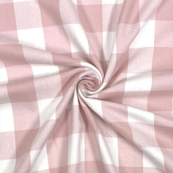 RESTSTÜCK 1,20m !!! - Baumwoll Flanell - Check - old pink