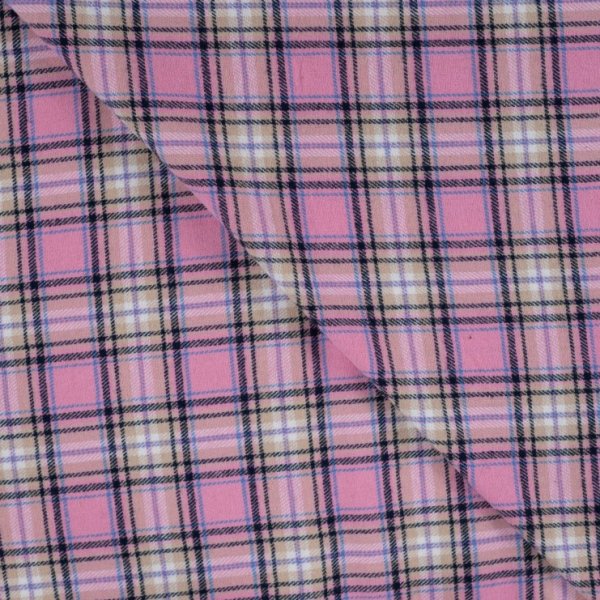 Baumwoll Flanell - Karo - old pink