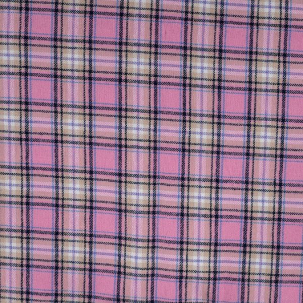 Baumwoll Flanell - Karo - old pink
