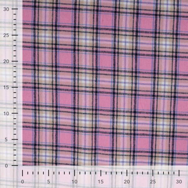 Baumwoll Flanell - Karo - old pink