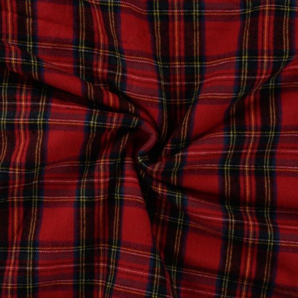 Baumwoll Flanell - Karo - red