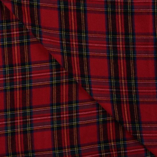 Baumwoll Flanell - Karo - red
