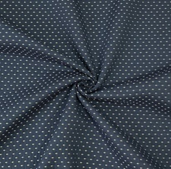RESTSTÜCK 50cm !!! - Baumwoll Jacquard - Lina Stripes - navy