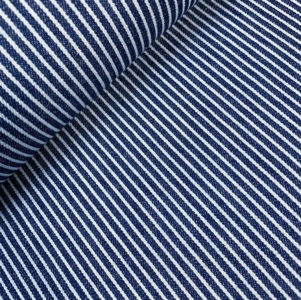 Baumwolle - Jeans - Streifen - dunkelblau