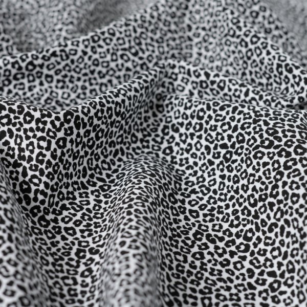 Baumwoll Popeline - Mini Leopard - ecru