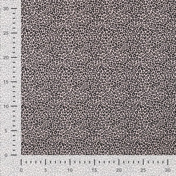 Baumwoll Popeline - Mini Leopard - poudre