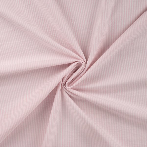 Baumwolle Seersucker - Stripes - nude/white
