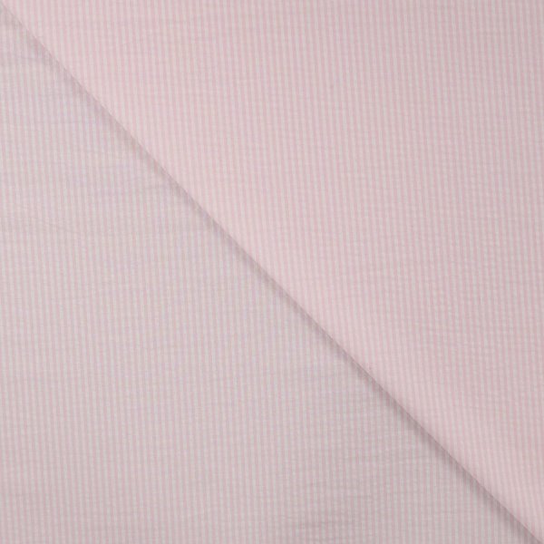 Baumwolle Seersucker - Stripes - nude/white