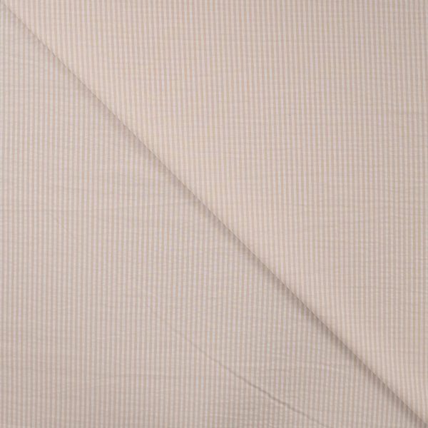 Baumwolle Seersucker - Stripes - sand/white