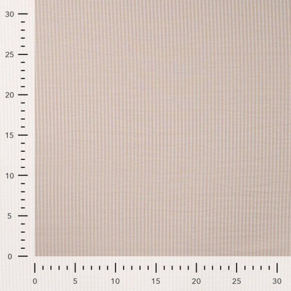 Baumwolle Seersucker - Stripes - sand/white
