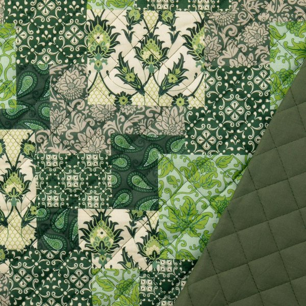 Baumwoll Stepper - Ornament Paisley - grün