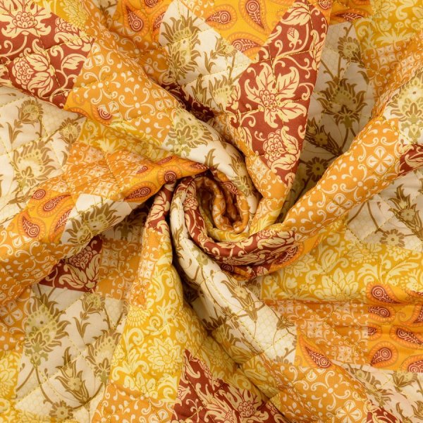 Baumwoll Stepper - Ornament Paisley - senf