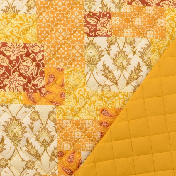 Baumwoll Stepper - Ornament Paisley - senf