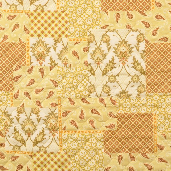 Baumwoll Stepper - Raute Paisley - gelb