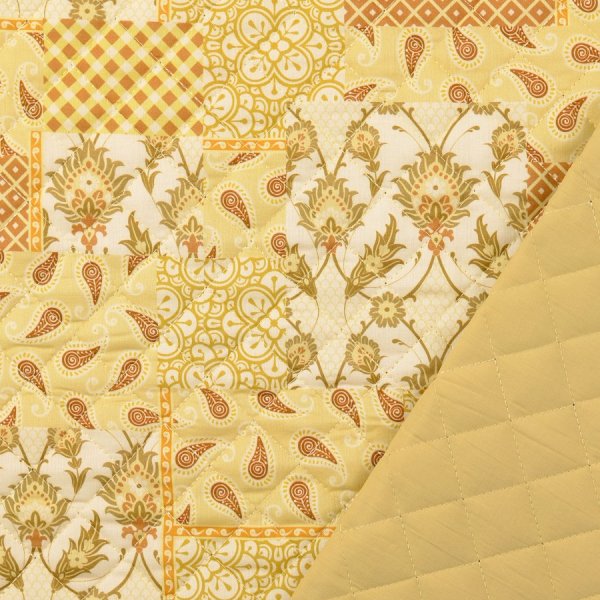 Baumwoll Stepper - Raute Paisley - gelb