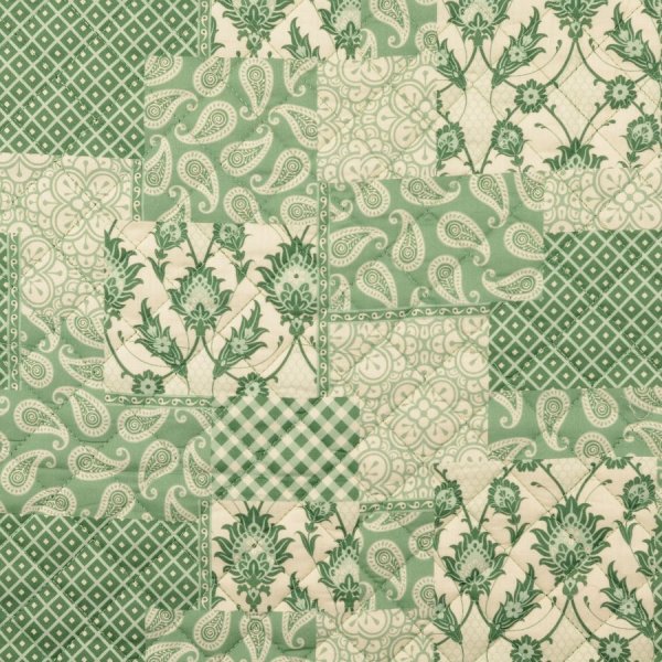 Baumwoll Stepper - Raute Paisley - lindgrün