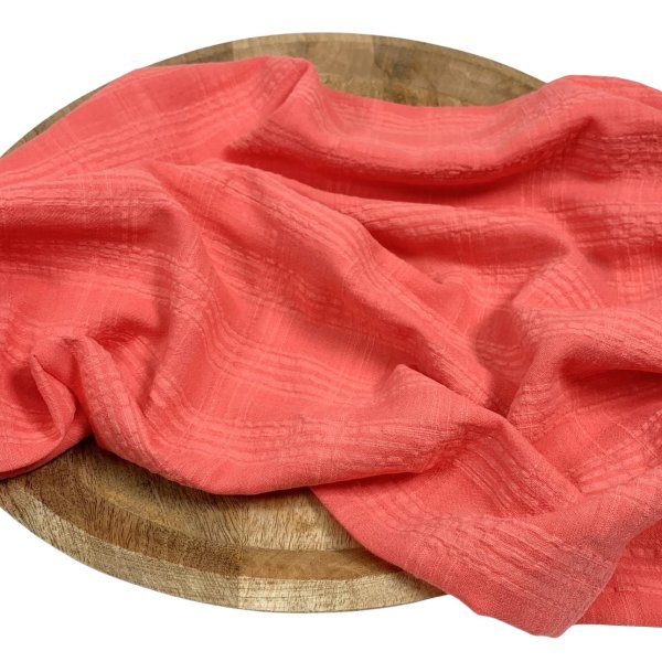 Baumwoll Viskose - Georgine - coral