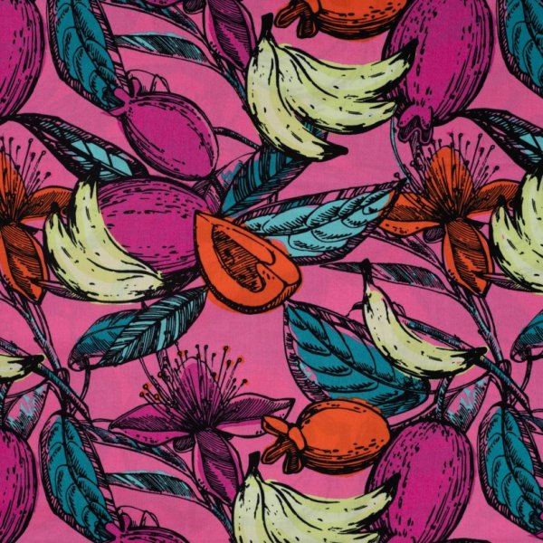Baumwoll Viskose - Jamaika - fuchsia