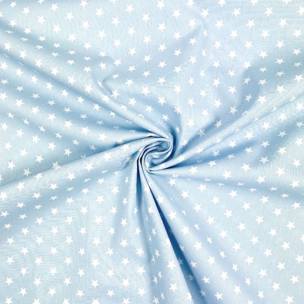 Baumwolle - Petit stars - hellblau