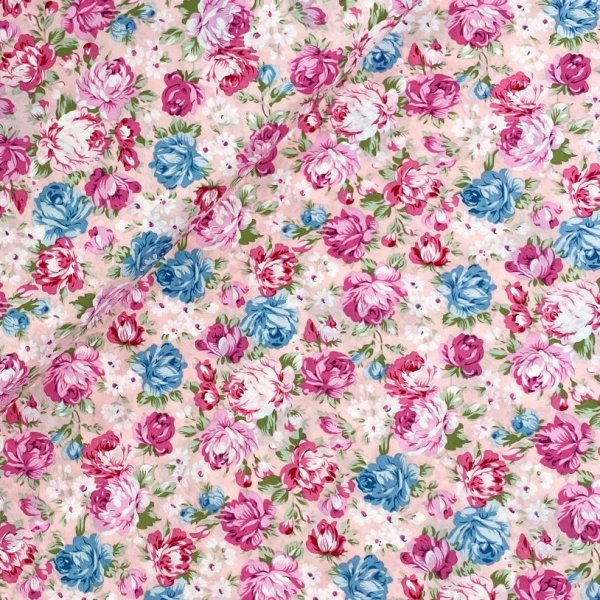 Baumwolle - Rosen - rose