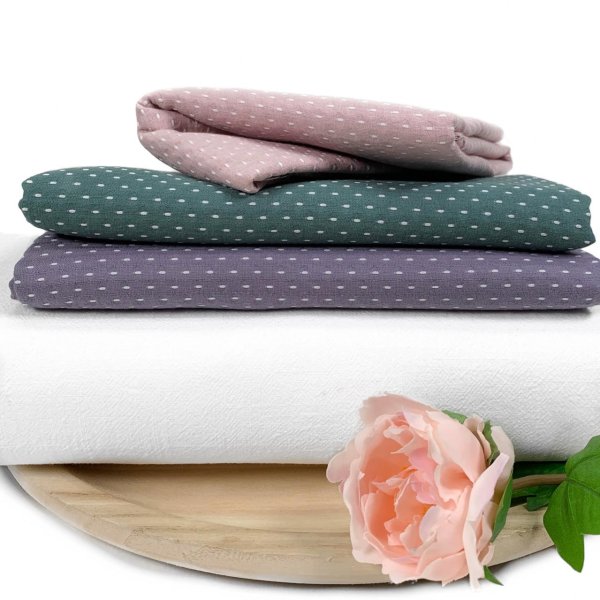 RESTSTÜCK 0,70m !!! - Baumwolle - Vintage washed - naturweiß