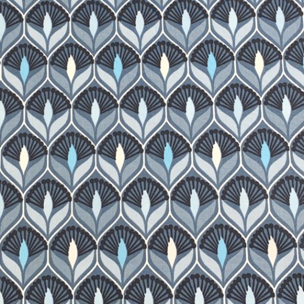 Baumwolle - beschichtet - Josi - blau