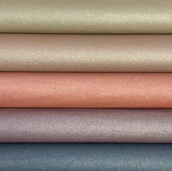 Baumwolle beschichtet - Glitzer beige