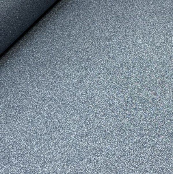 Baumwolle beschichtet - Glitzer graublau