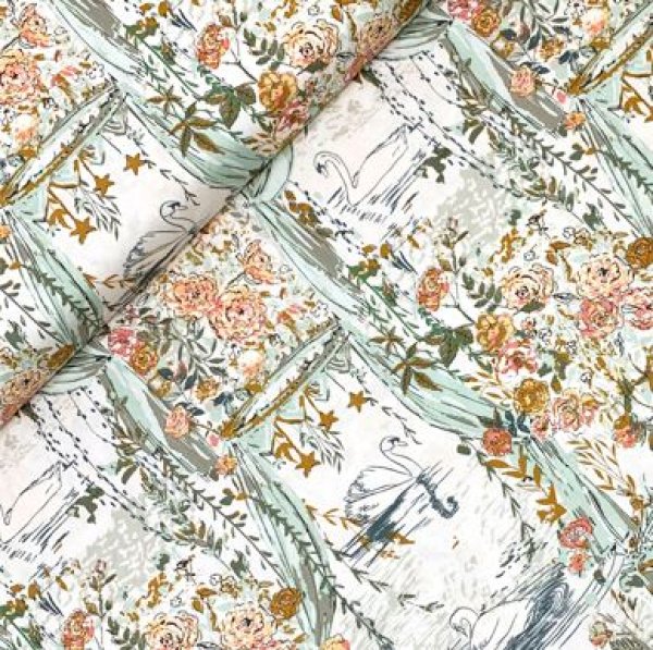 Baumwolle - Rosewater Ballet - Willow - Art Gallery Fabrics